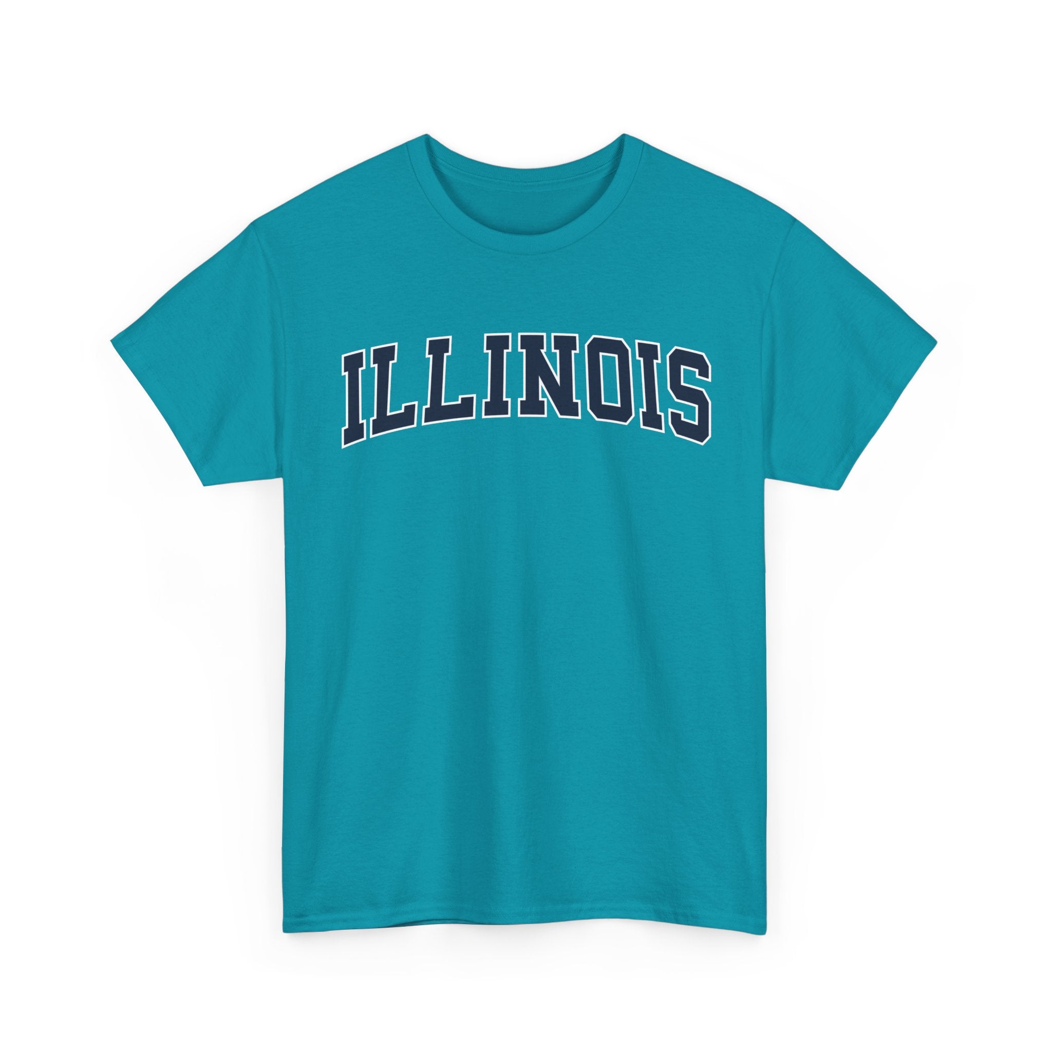 Illinois Vintage Varsity Unisex T-shirt - Tropical Blue / S - T-Shirt
