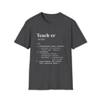 Teacher Definition T-Shirt (V4) - Dark Heather / S - T-Shirt