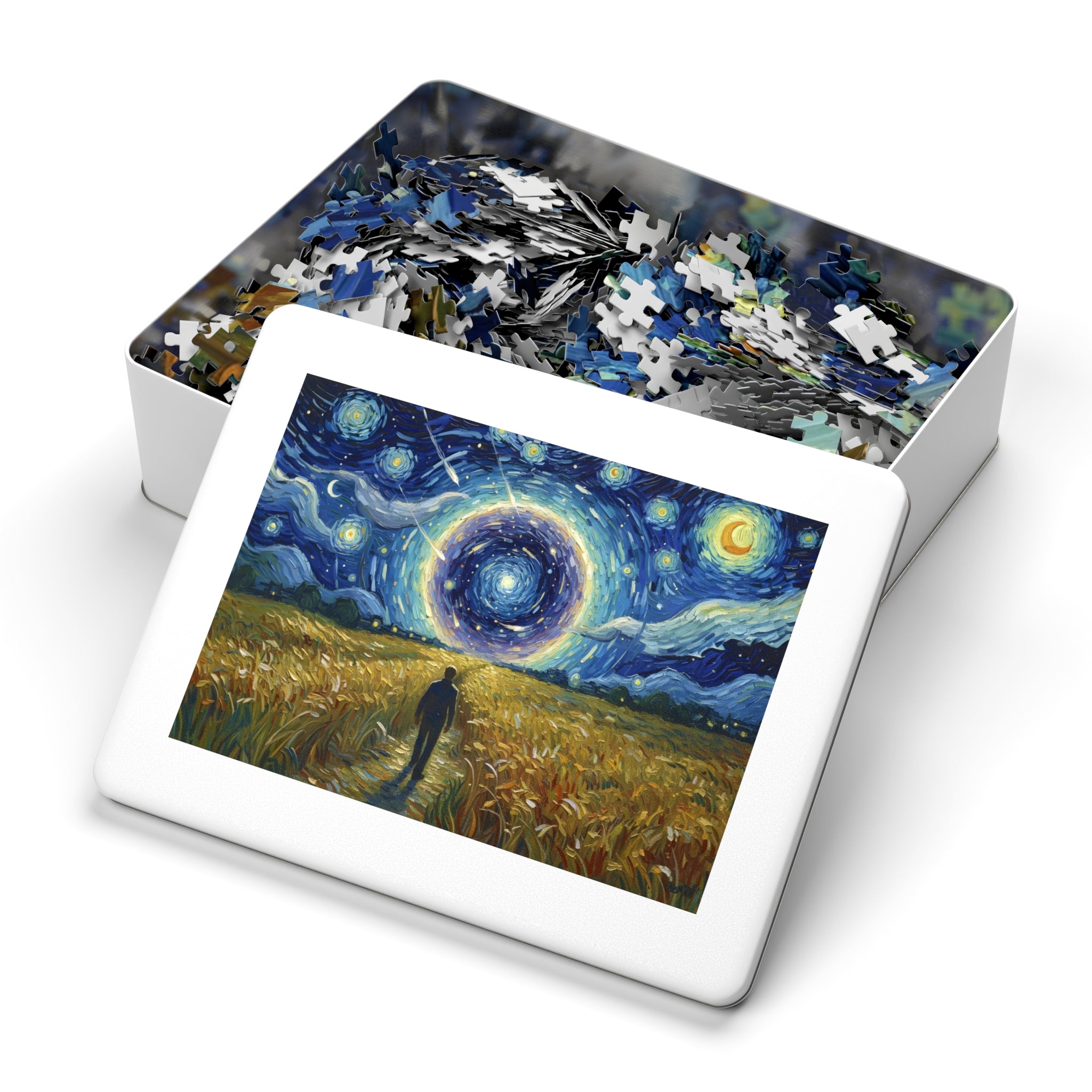 Isekai Portal Puzzle - Starry Wheatfield Jigsaw in Collectible Tin (30-2000 Pieces)