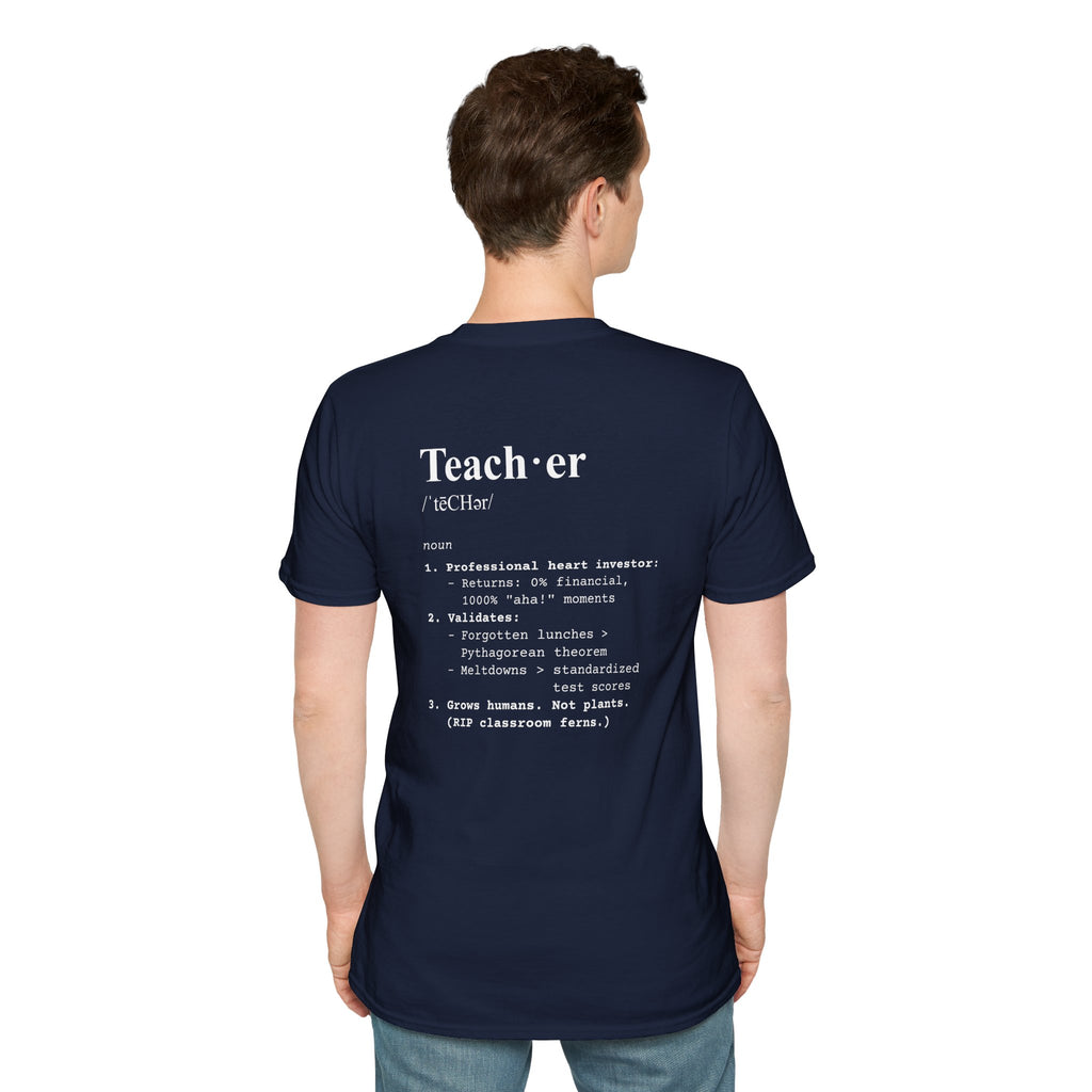 Teacher Definition T-Shirt (V4 - Back Print) - T-Shirt