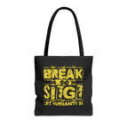 Break the Siege Tote Bag - 16’’ × / Black - Bags