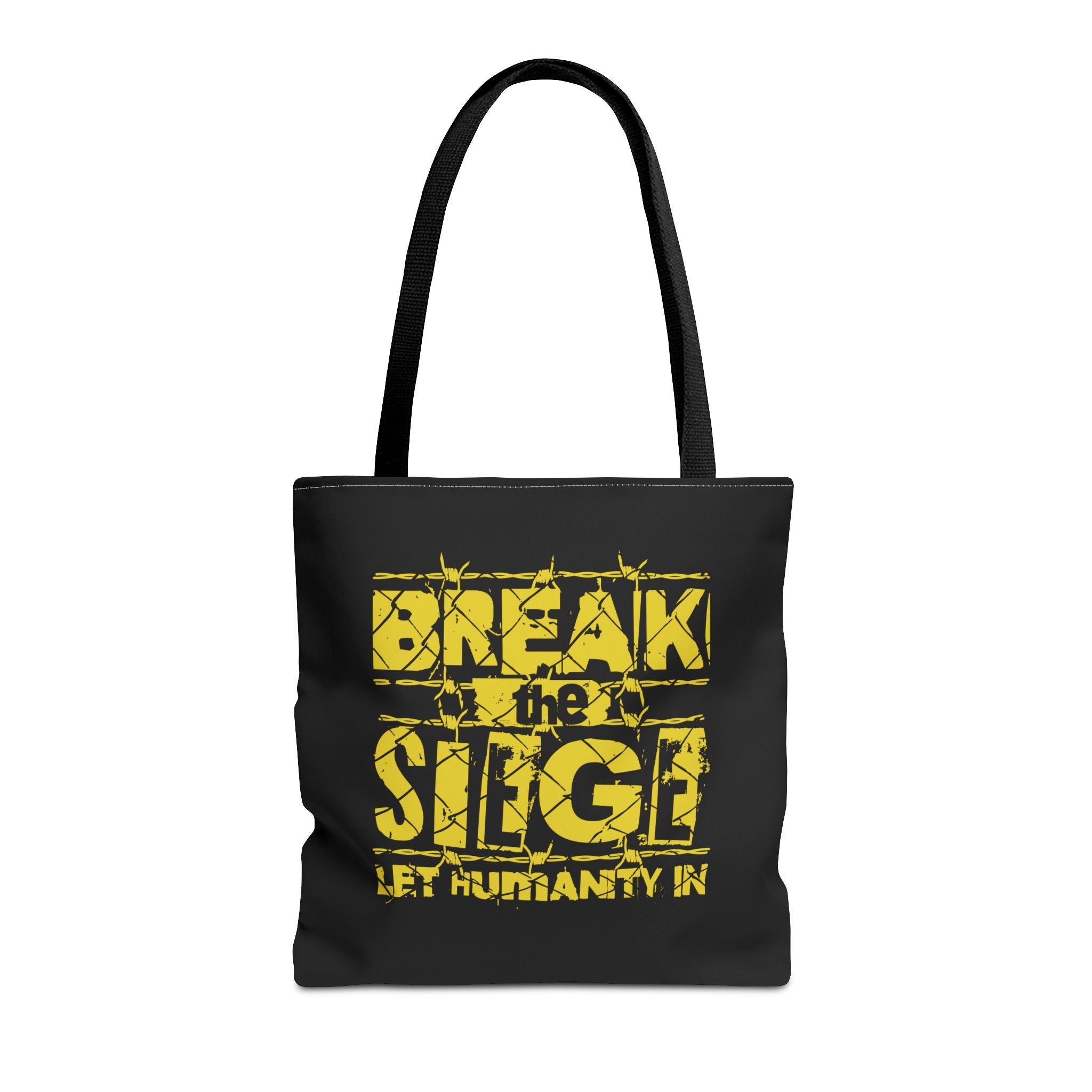 Break the Siege Tote Bag - 16’’ × / Black - Bags