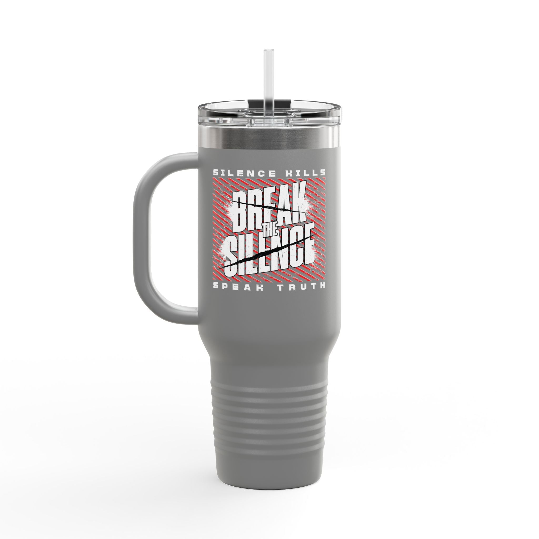 Break the Silence Insulated Travel Mug - 40oz / Dark Gray