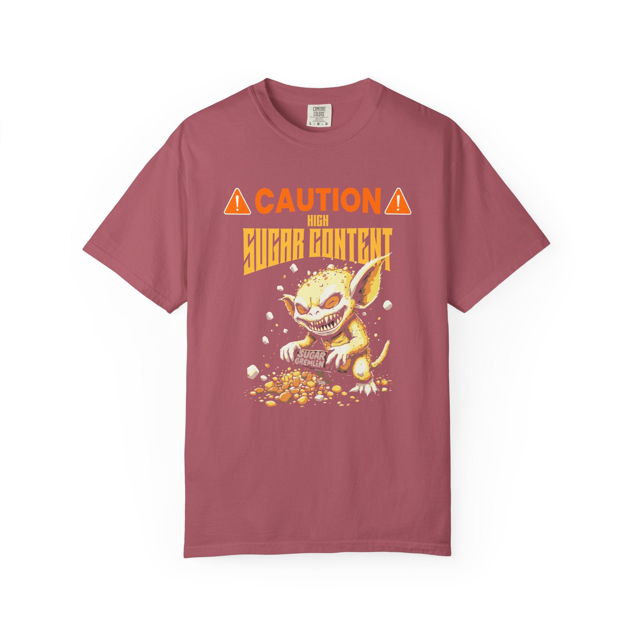 ⚠️Caution: High Sugar Content Halloween T-Shirt - Crimson / S - T-Shirt