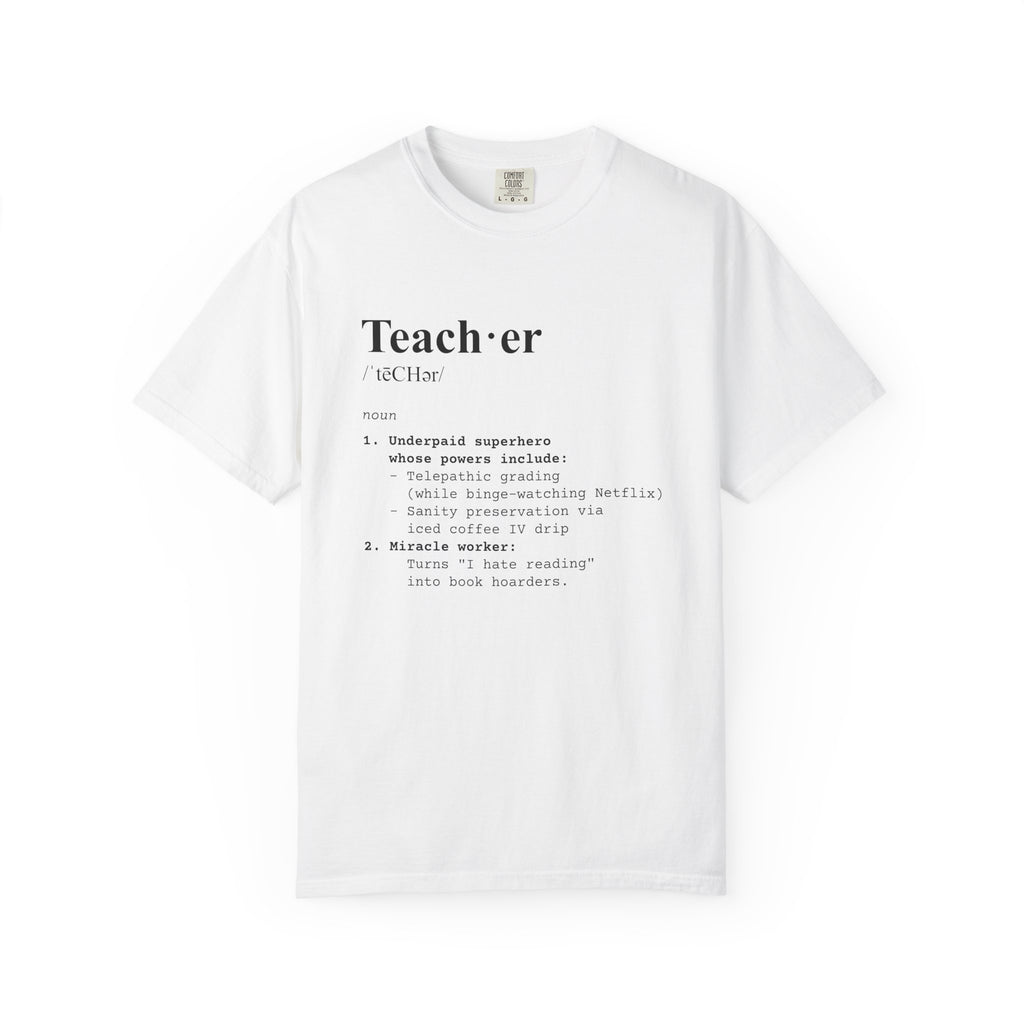 Teacher Definition T-Shirt (V1) - White / S - T-Shirt