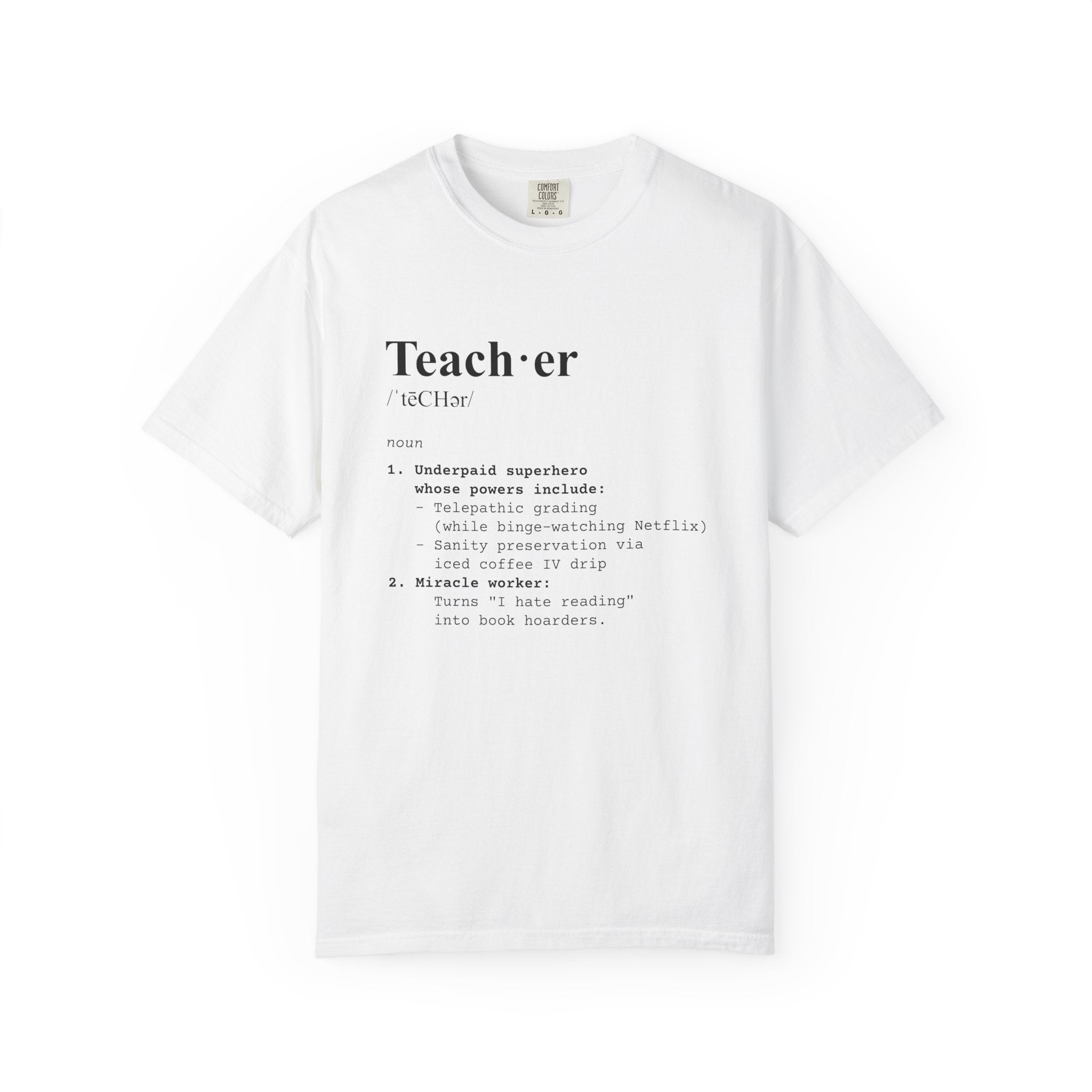 Teacher Definition T-Shirt (V1) - White / S - T-Shirt