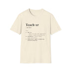 Teacher Definition T-Shirt (V5) - Natural / S - T-Shirt