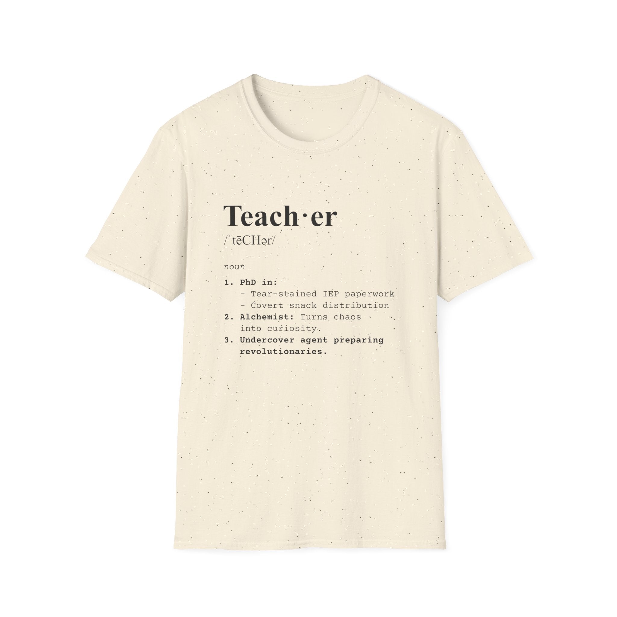 Teacher Definition T-Shirt (V5) - Natural / S - T-Shirt