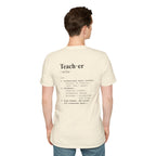 Teacher Definition T-Shirt (V4 - Back Print) - T-Shirt
