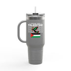 Peace for Palestine Insulated Travel Mug - 40oz / Dark Gray