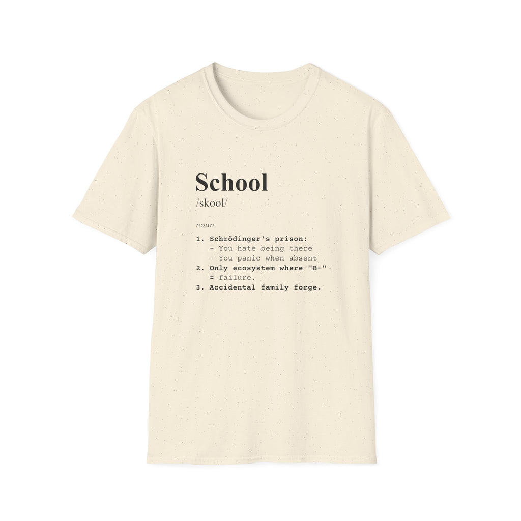 School Definition T-Shirt (V5) - Natural / S - T-Shirt