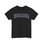 Black t-shirt with 'NEBRASKA' printed on a white background