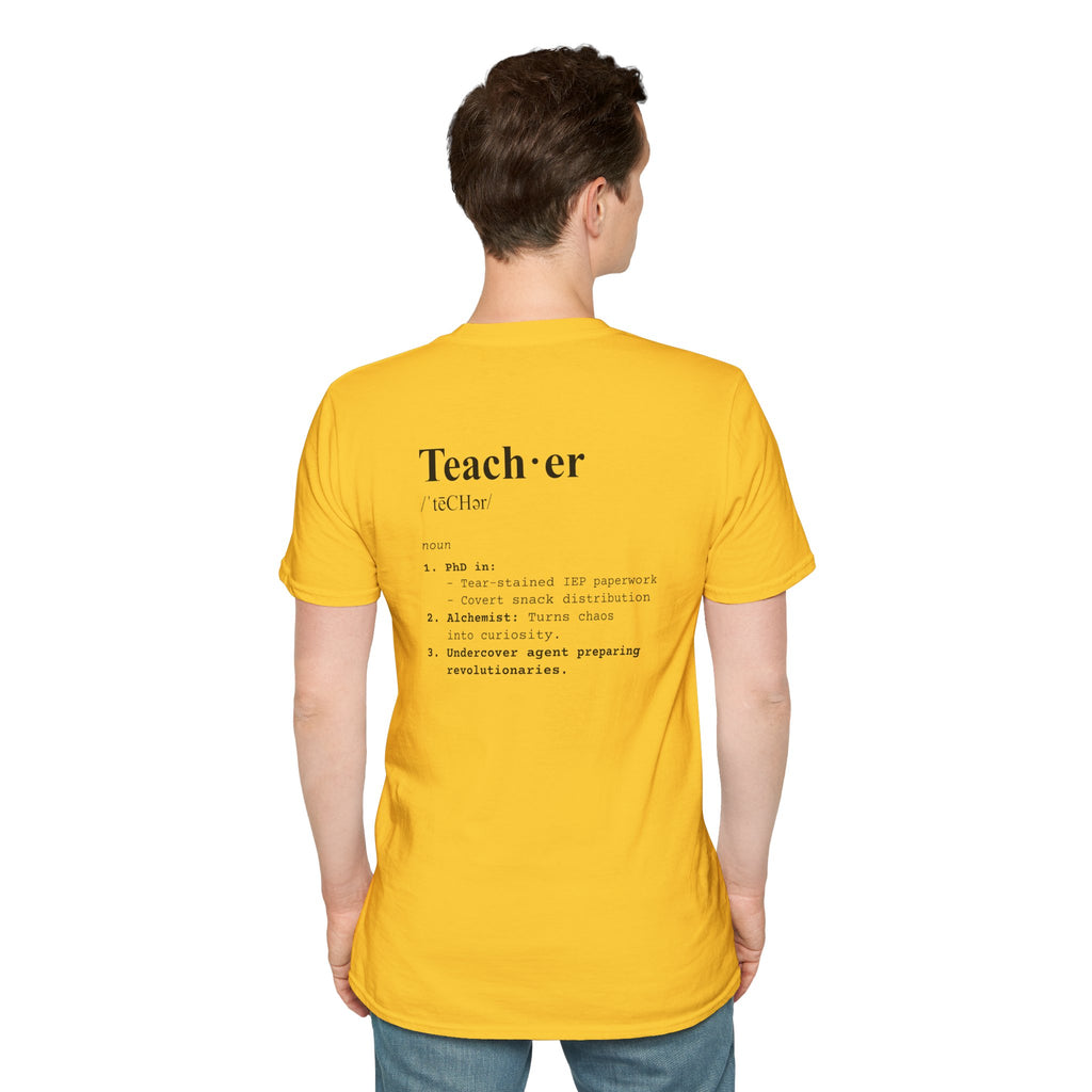Teacher Definition T-Shirt (V5 - Back Print) - T-Shirt