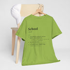School Definition Unisex Tee Perfect for Students Teachers Casual Wear Back to School Birthday Gifts Graduation