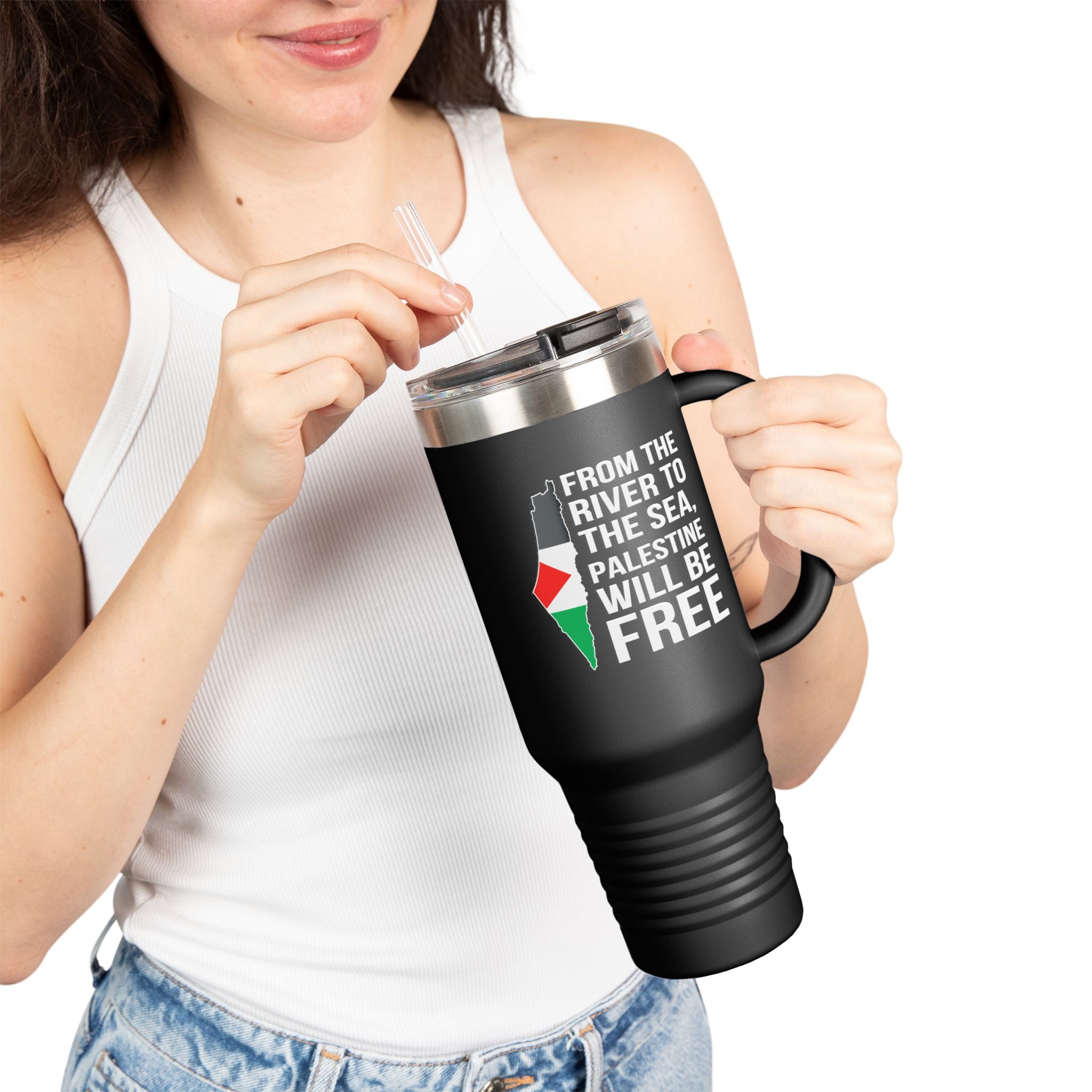 Palestine Freedom Insulated Travel Mug