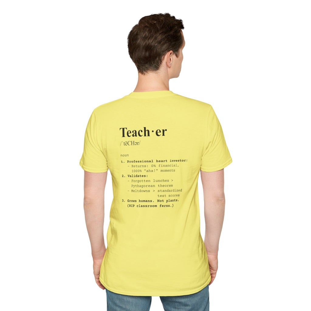 Teacher Definition T-Shirt (V4 - Back Print) - T-Shirt