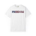 Freedom Flag Typography T-Shirt - White / S