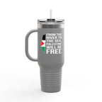 Palestine Freedom Insulated Travel Mug - 40oz / Dark Gray