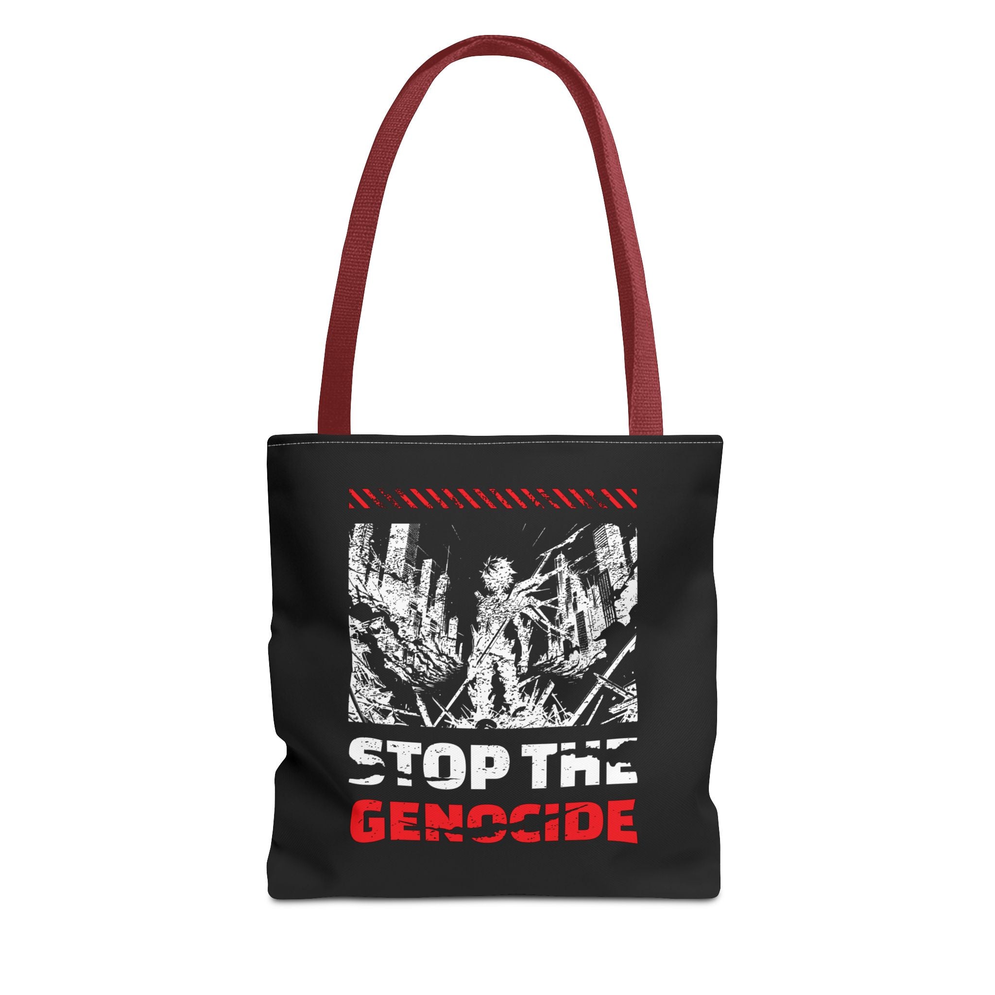 Stop the Genocide Tote Bag - 13’’ × / Red - Bags