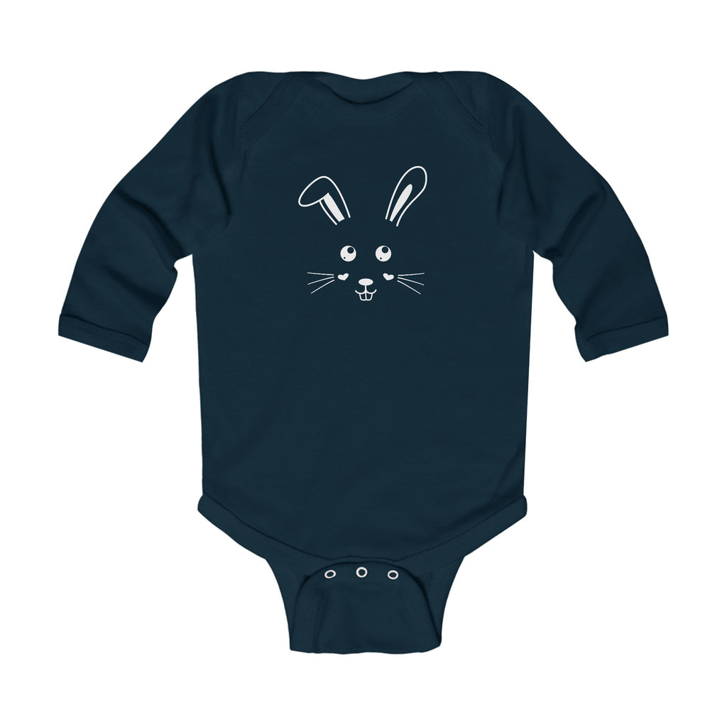Cute Bunny Infant Long Sleeve Bodysuit - Navy / NB (0-3M) - Kids clothes