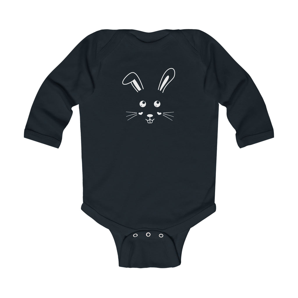 Cute Bunny Infant Long Sleeve Bodysuit - Black / NB (0-3M) - Kids clothes