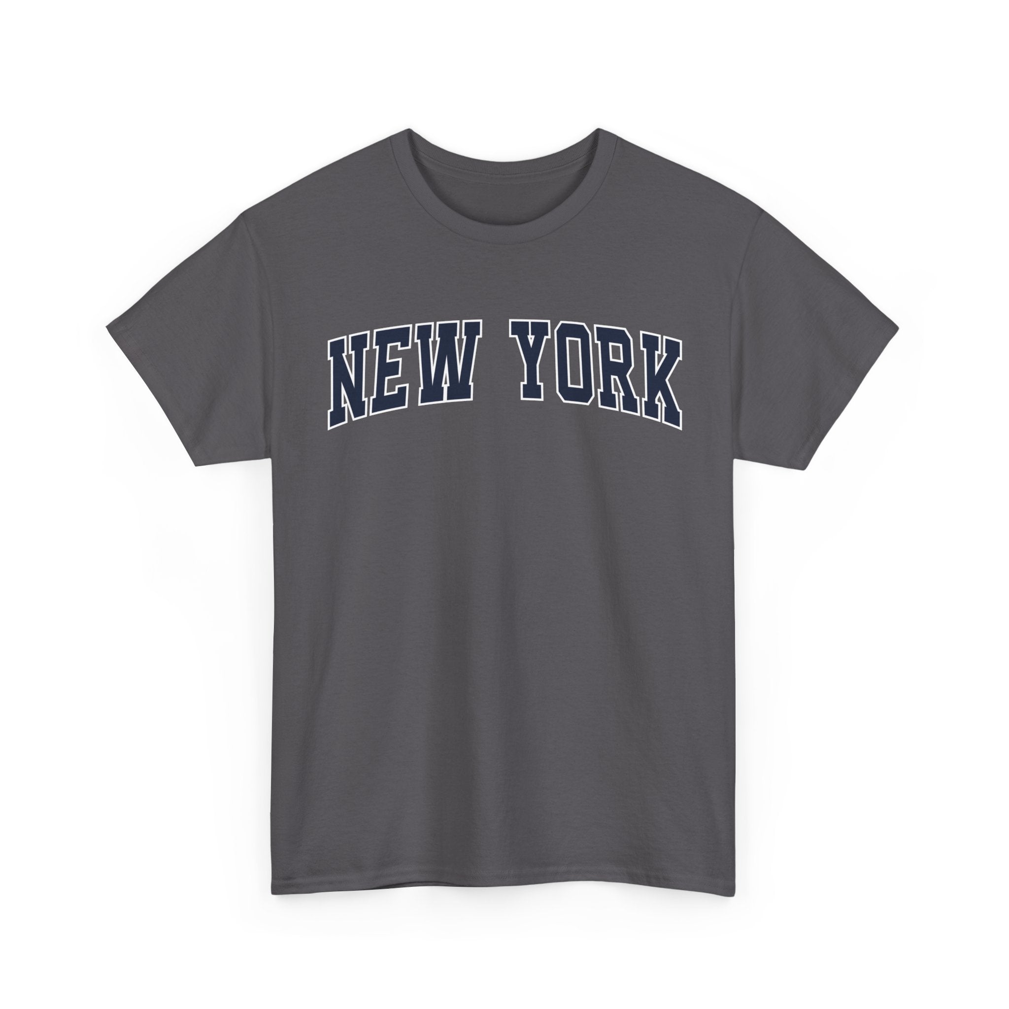 New York Vintage Varsity Unisex T-shirt - Charcoal / S - T-Shirt