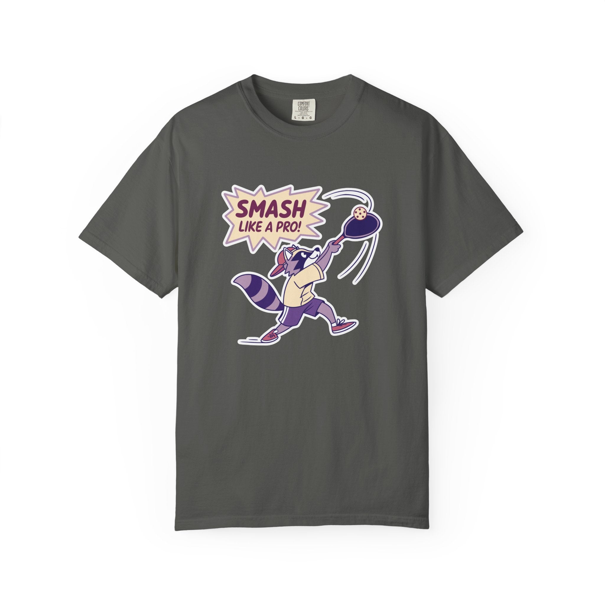 ’Smash Like A Pro’ Pickleball T-Shirt | Retro Sports Quote Tee for Men & Women - Pepper / S