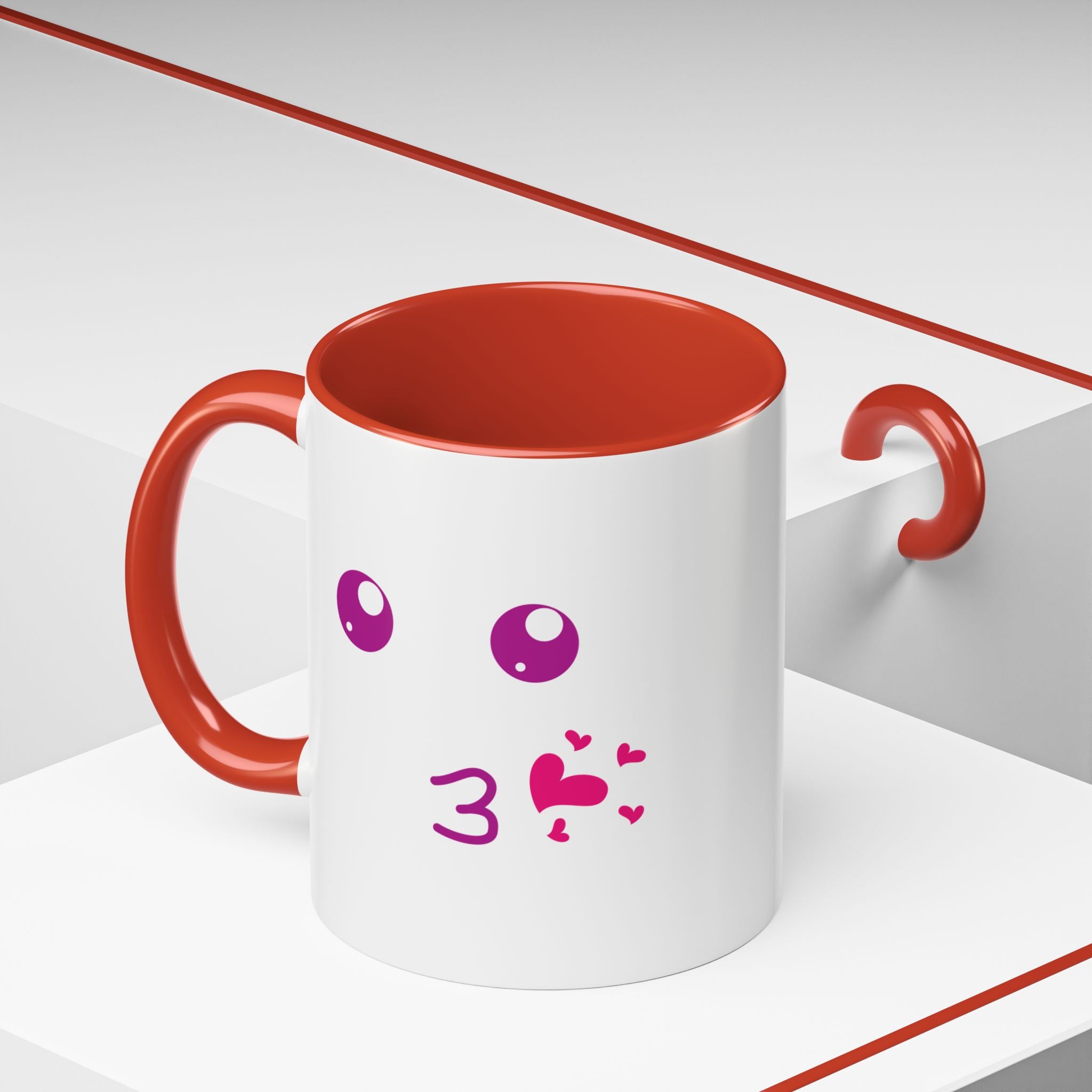 Cute Kiss Smiley Face Mug | XOXO Coffee Cup