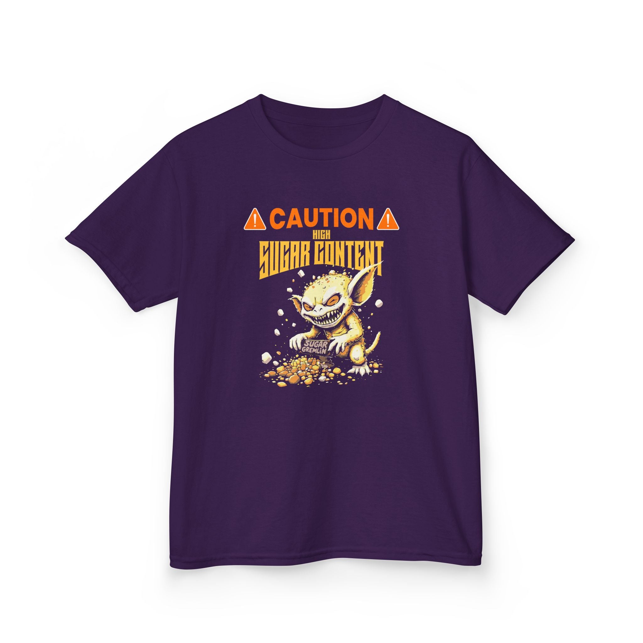 ⚠️Caution⚠️High Sugar Content Halloween T-Shirt (for Kids/Teens) - XS / Purple - Kids clothes