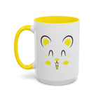 Cute Hamster Face Accent Coffee Mug - 15oz / Yellow