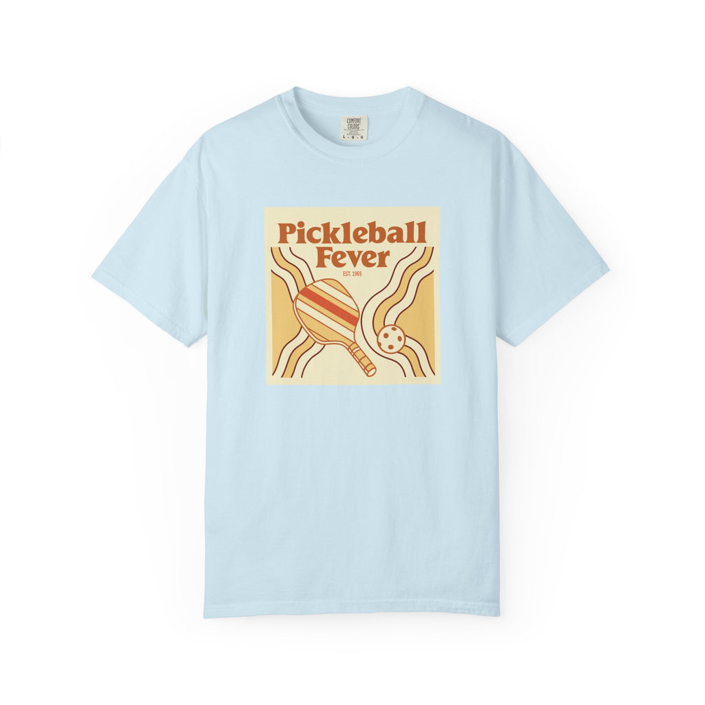 Pickleball Fever T-Shirt | Retro Unisex Tee for Players & Fans - Chambray / S