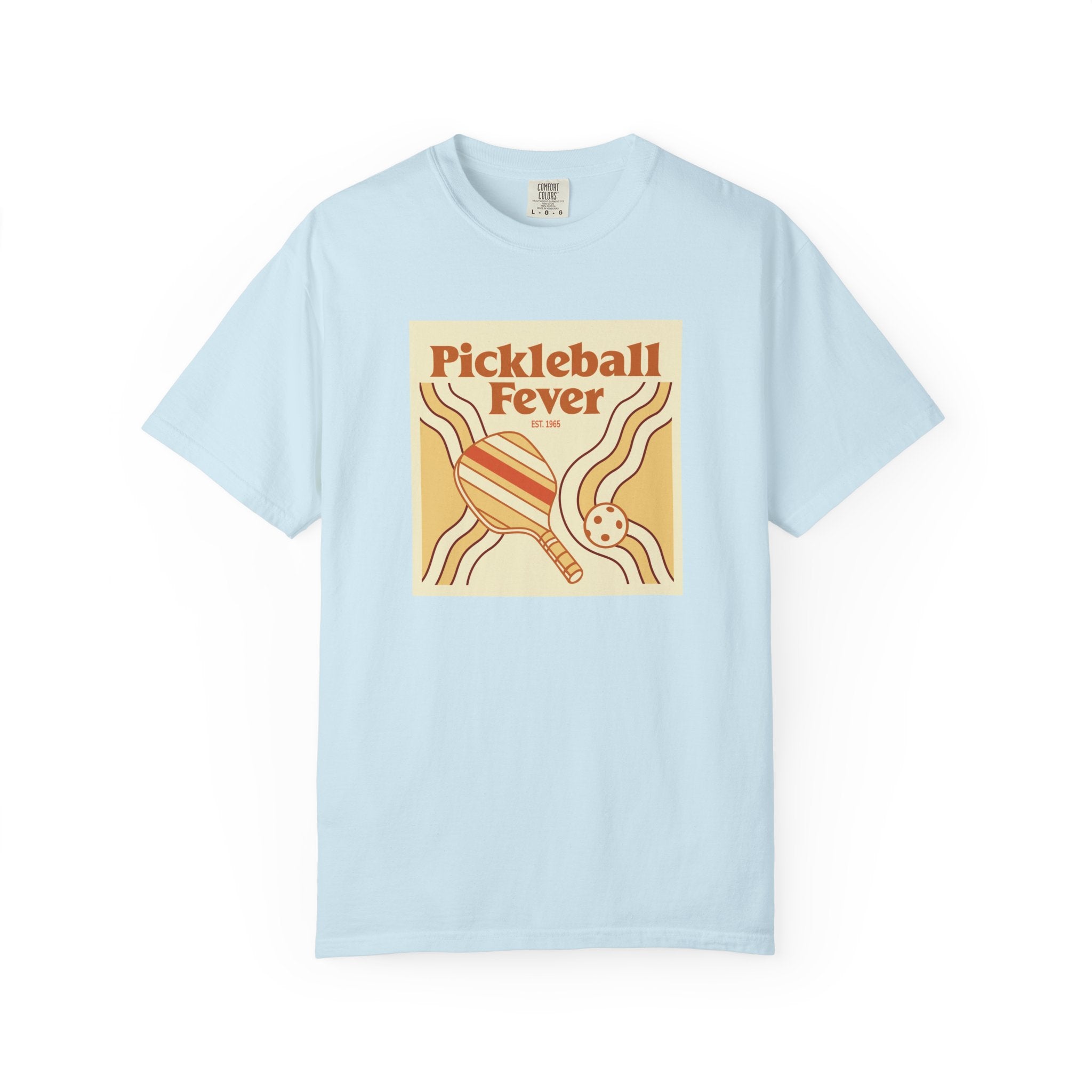 Pickleball Fever T-Shirt | Retro Unisex Tee for Players & Fans - Chambray / S
