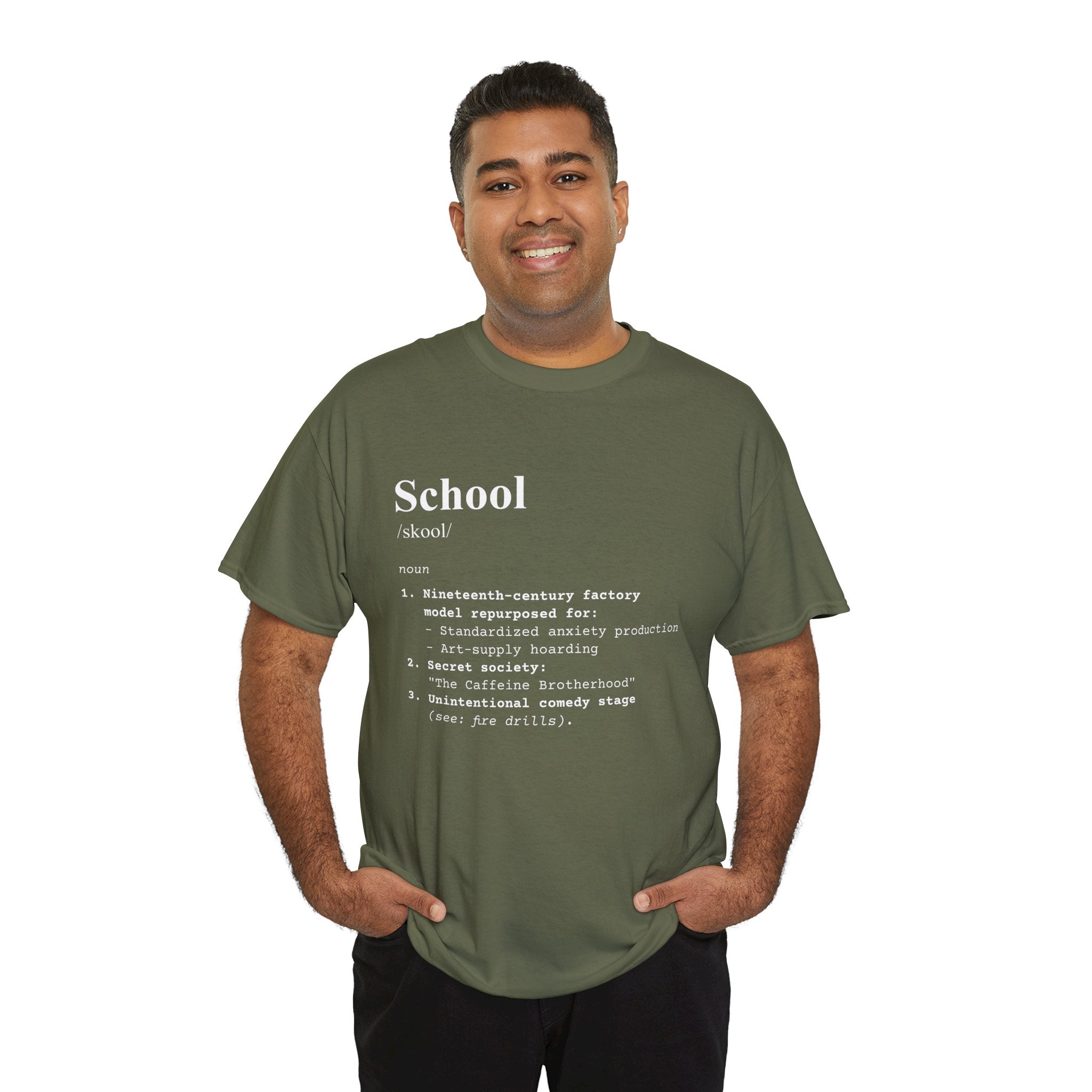School Definition Unisex Tee Perfect for Students Teachers Casual Wear Back to School Birthday Gifts Graduation
