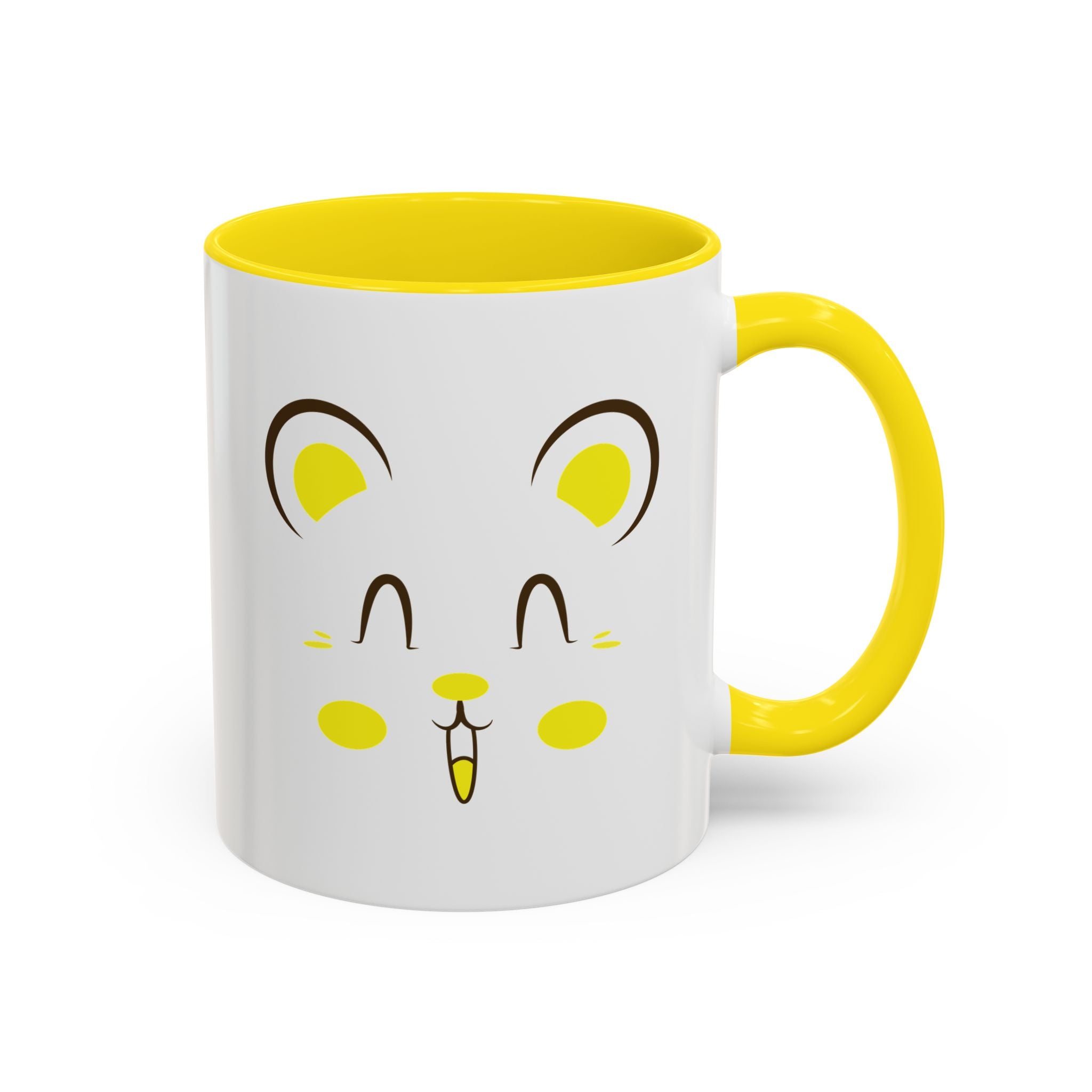 Cute Hamster Face Accent Coffee Mug