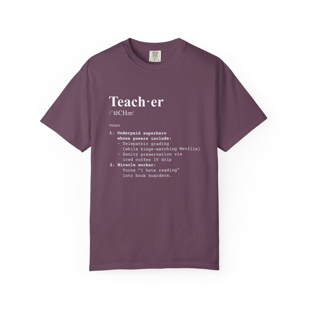 Teacher Definition T-Shirt (V1) - Berry / S - T-Shirt