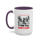Stop the Genocide Accent Coffee Mug - 15oz / Purple