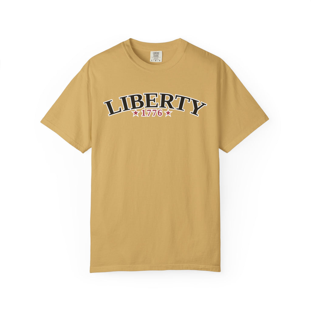 Liberty Typography T-Shirt - Mustard / S