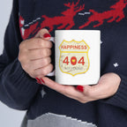 Vintage ’Happiness 404 Not Found’ Ceramic Mug 11oz & 15oz