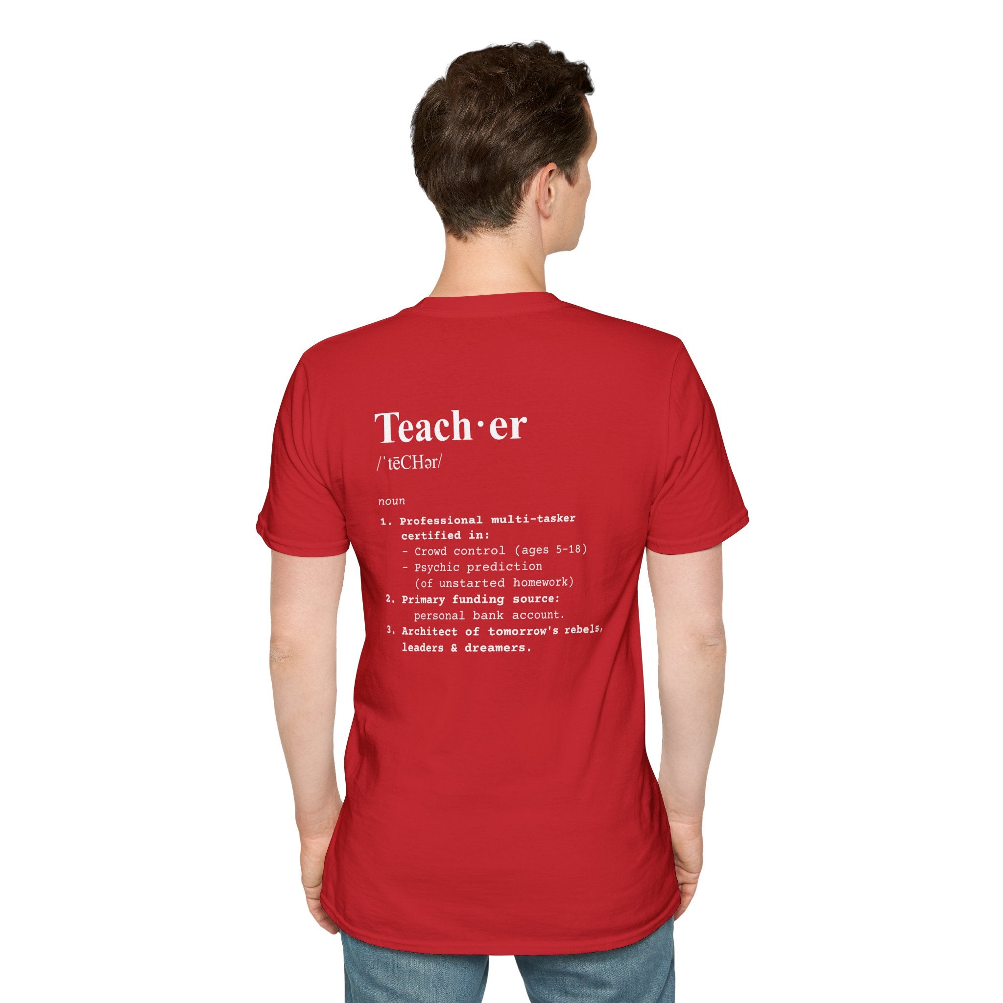 Teacher Definition T-Shirt (V2 - Back Print) - T-Shirt