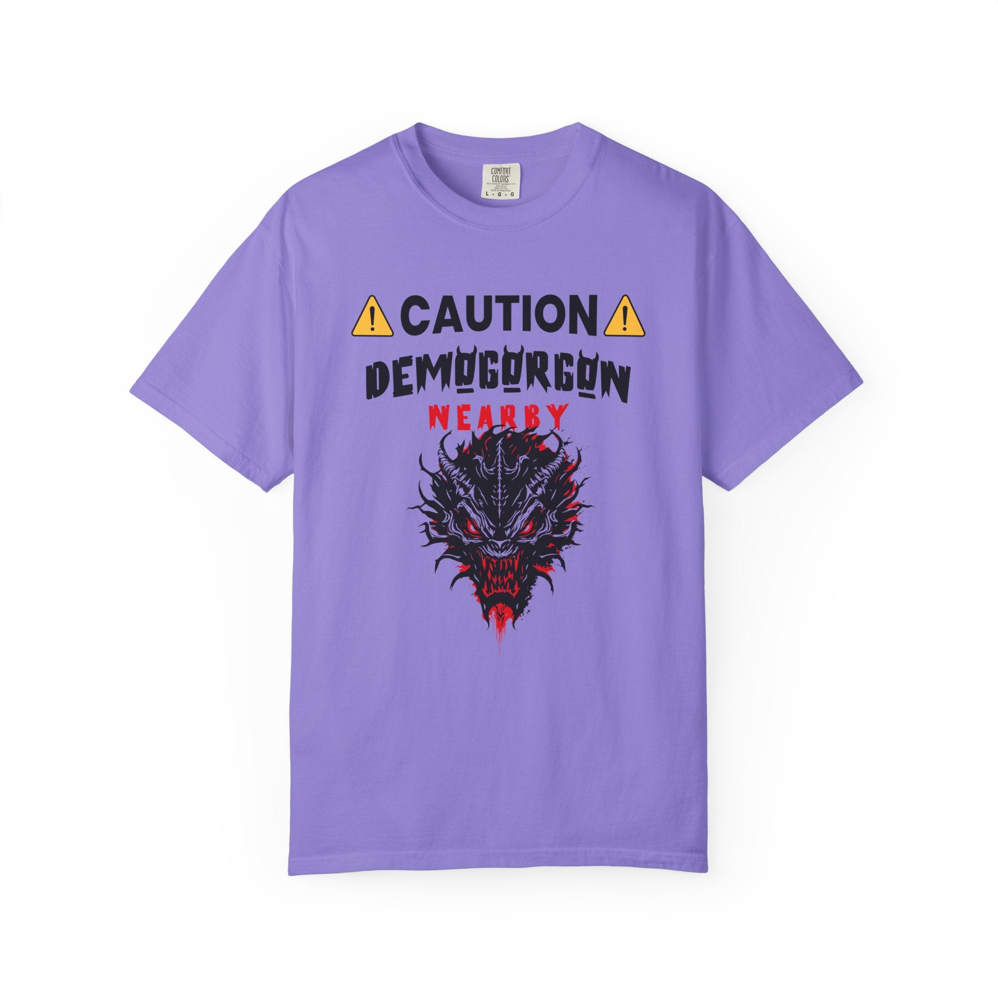 ⚠️ Caution: Demogorgon Nearby T-Shirt - Violet / S - T-Shirt