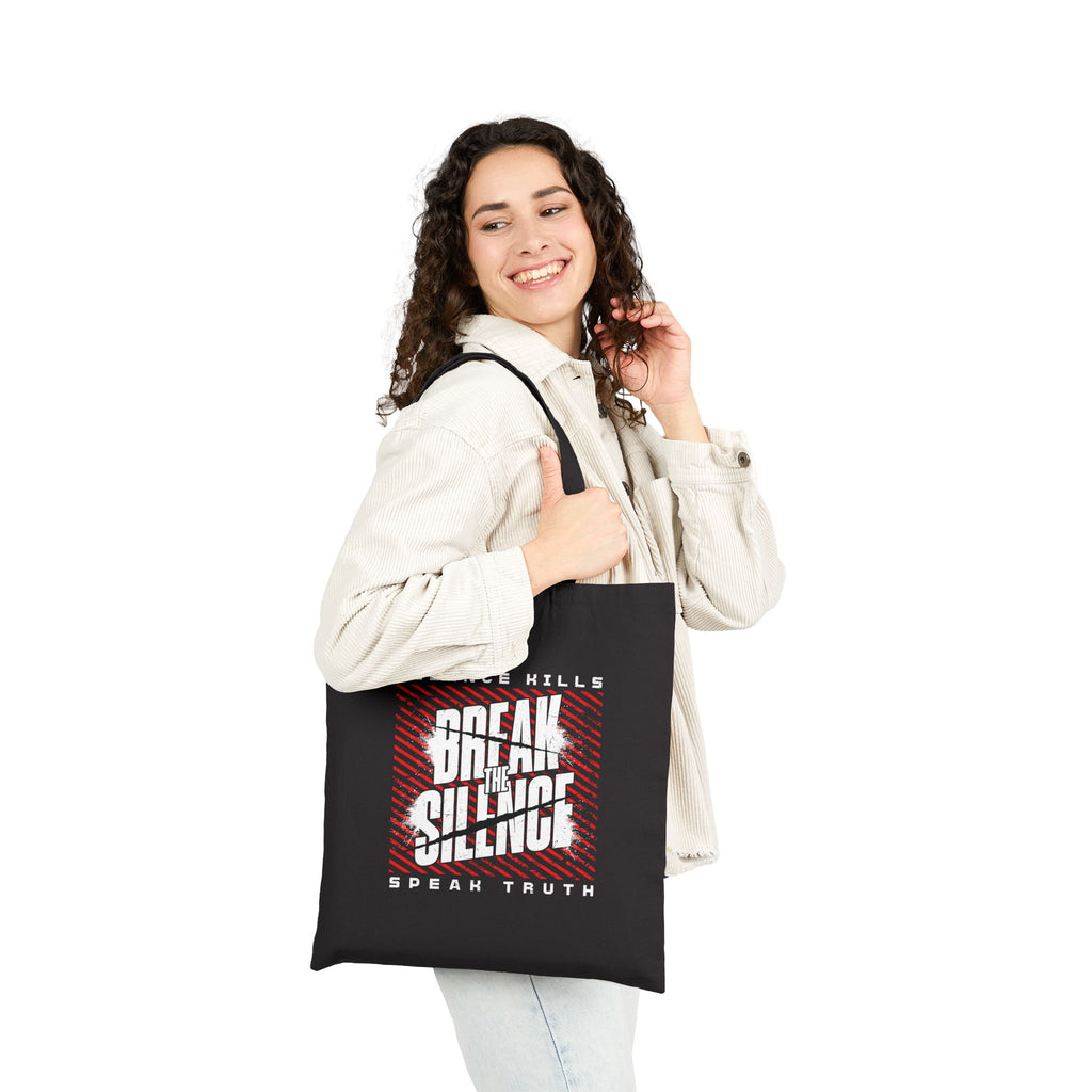 Break the Silence Cotton Canvas Tote Bag - Bags