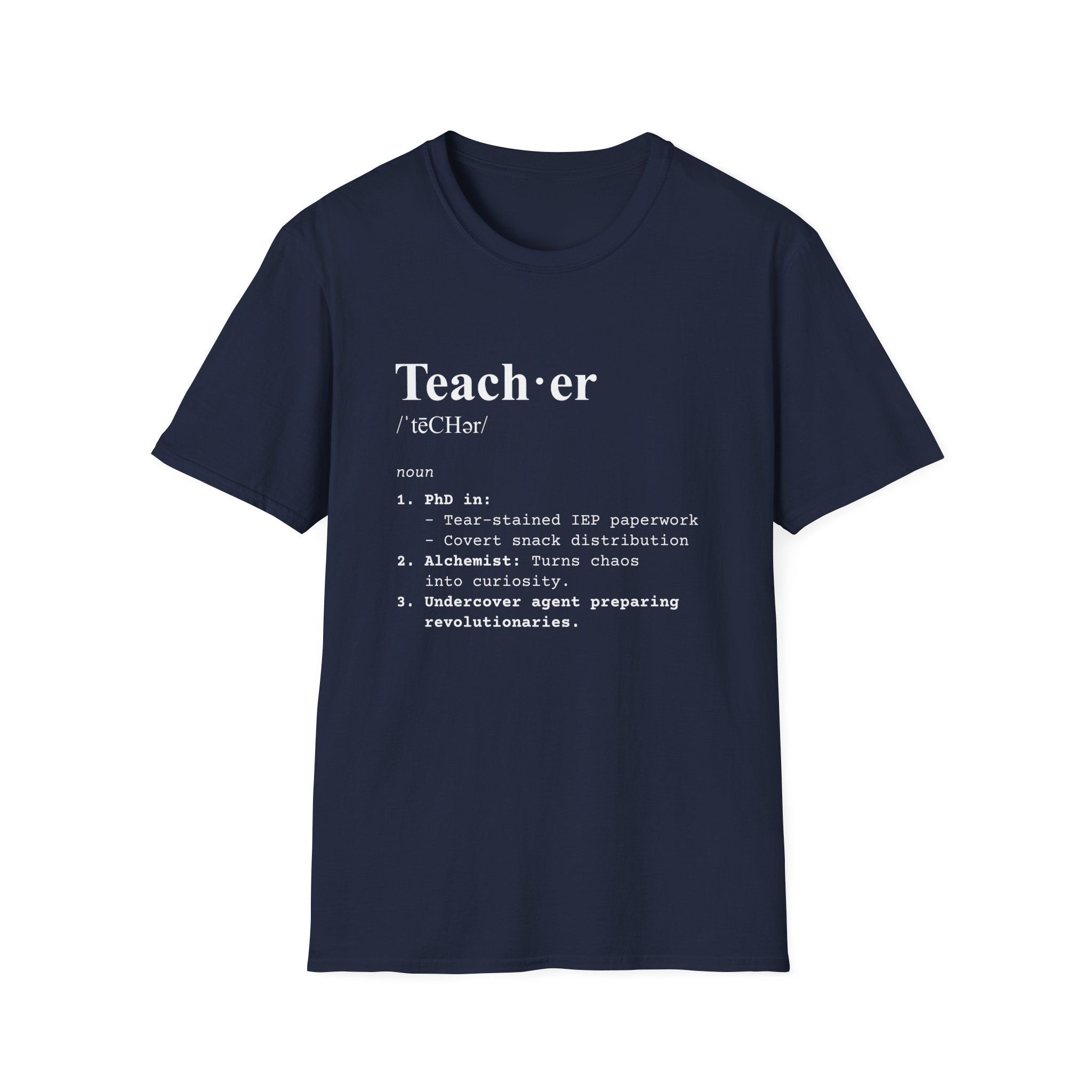 Teacher Definition T-Shirt (V5) - Navy / S - T-Shirt