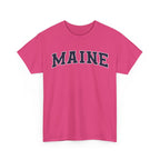 Maine Vintage Varsity Unisex T-shirt - Heliconia / S - T-Shirt