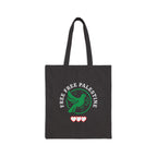 Free Palestine Cotton Canvas Tote Bag - Black / 15’’ x 16’’ - Bags