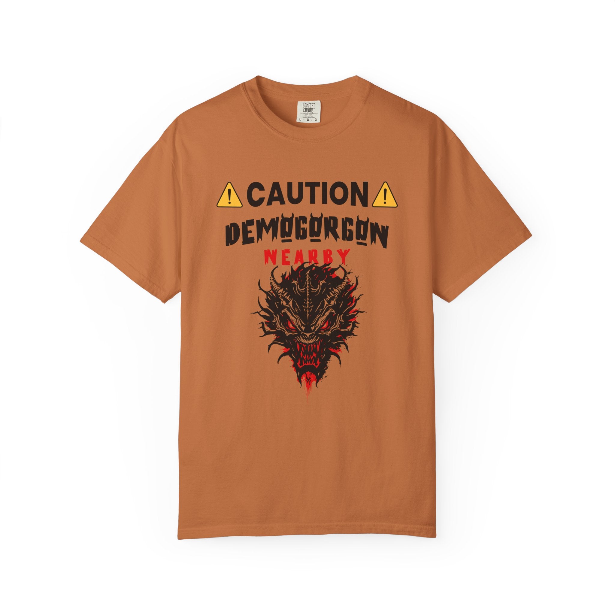 ⚠️ Caution: Demogorgon Nearby T-Shirt - Yam / S - T-Shirt
