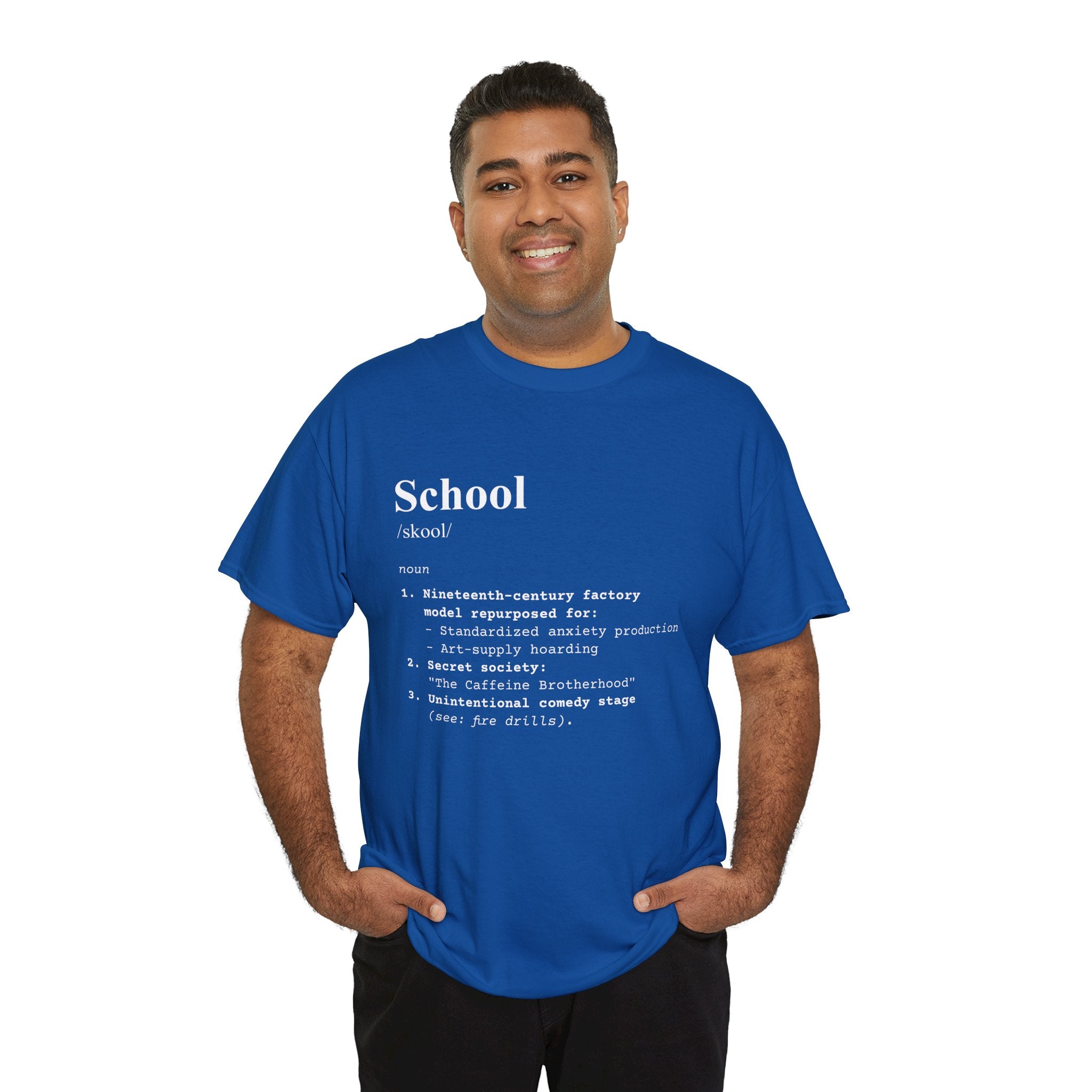 School Definition Unisex Tee Perfect for Students Teachers Casual Wear Back to School Birthday Gifts Graduation