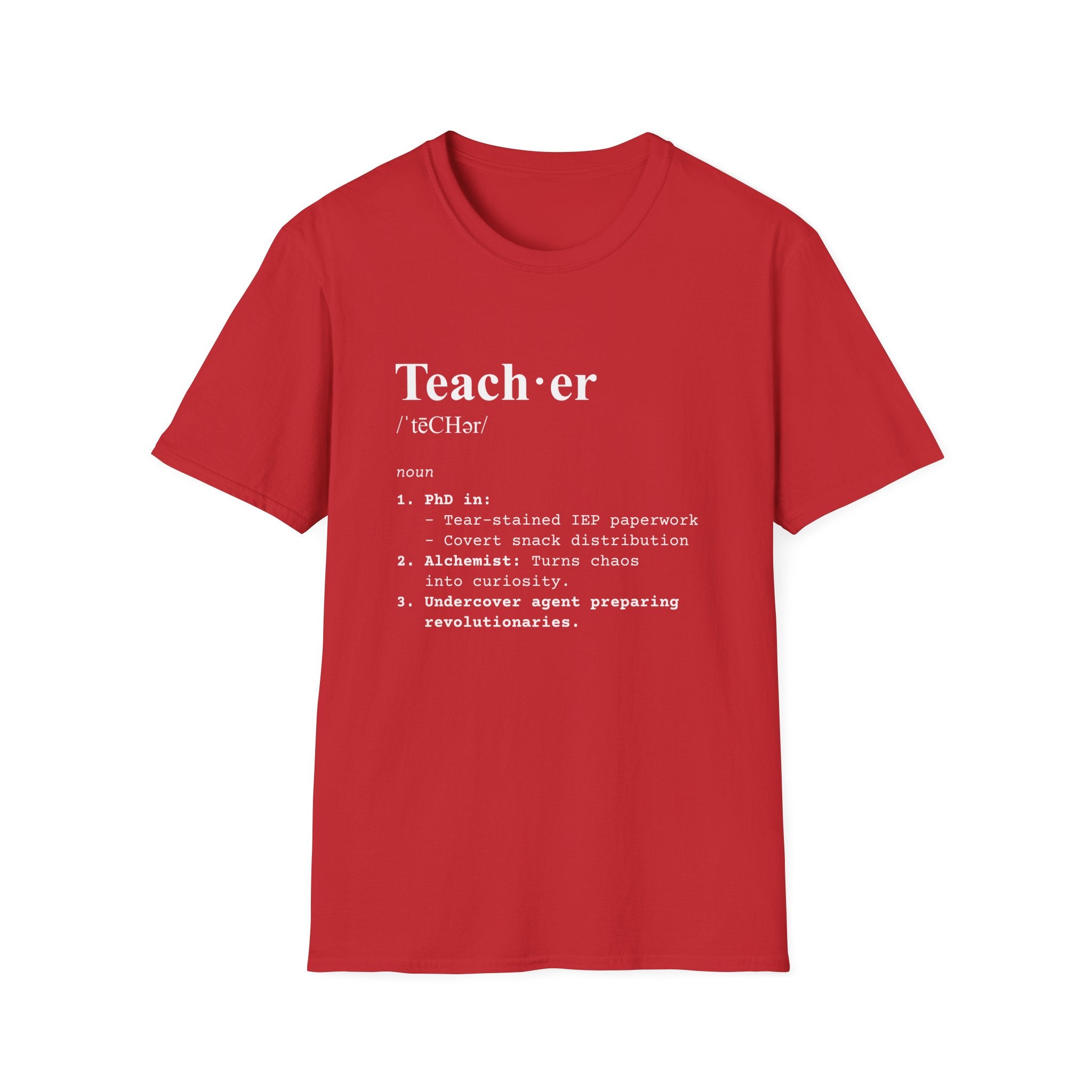 Teacher Definition T-Shirt (V5) - Red / S - T-Shirt