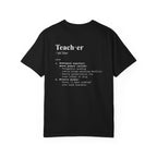 Teacher Definition T-Shirt (V1 - Back Print) - Black / S - T-Shirt