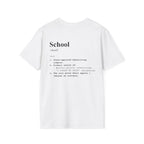 School Definition T-Shirt (V2 - Back Print) - White / S - T-Shirt