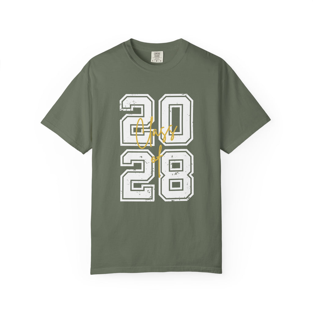 Graduation Unisex T-Shirt 2028 Customizable College Tee High School Graduation Gift Trendy Casual Wear - Moss / S